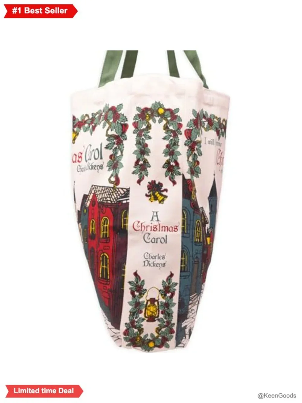 Canvas Tote Bag Book Lovers Reusable Foldable Work Groceries